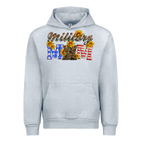 Heather Grey military mom with soldier boots Urban Hoodie - Artiststas