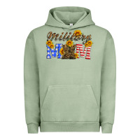 Pigment Oil Green military mom with soldier boots Urban Hoodie - Artiststas