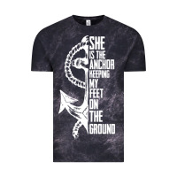 Cloud Black she is the anchor keeping my feet on the ground Vintage Tee - Bettercallsaul