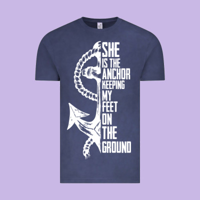 She Is The Anchor Keeping My Feet On The Ground Vintage Tee Designed By Bettercallsaul