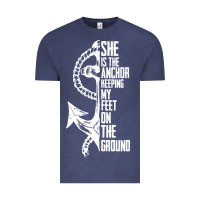 Vintage Denim she is the anchor keeping my feet on the ground Vintage Tee - Bettercallsaul
