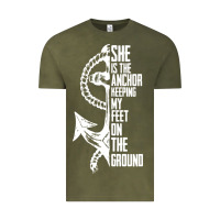 Vintage Olive she is the anchor keeping my feet on the ground Vintage Tee - Bettercallsaul