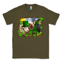 Army Green St patrick's day cows Classic Tee - RanaPortraitStore