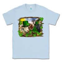 Dusty Blue St patrick's day cows Classic Tee - RanaPortraitStore