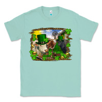 Seafoam St patrick's day cows Classic Tee - RanaPortraitStore