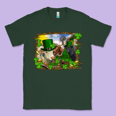 St Patrick's Day Cows Classic Tee Designed By Ranaportraitstore