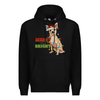 Black merry and bright chihuahua Premium Hoodie - RanaPortraitStore