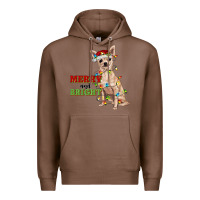 Chestnut merry and bright chihuahua Premium Hoodie - RanaPortraitStore