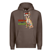 Coffee merry and bright chihuahua Premium Hoodie - RanaPortraitStore