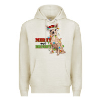 Oatmeal Heather merry and bright chihuahua Premium Hoodie - RanaPortraitStore
