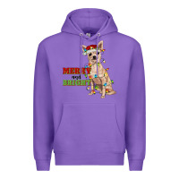 Purple merry and bright chihuahua Premium Hoodie - RanaPortraitStore