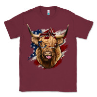 Burgundy American Highland Cow Classic Tee - Bettercallsaul
