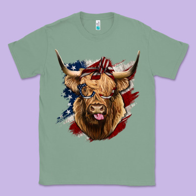 American Highland Cow Classic Tee Designed By Bettercallsaul