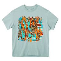 Arona serape with leopard pattern Heavy Core Tee - NancyCooperArtShop