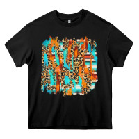 Black serape with leopard pattern Heavy Core Tee - NancyCooperArtShop