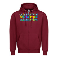 Burgundy Lgbtq Celebration Zipper Hoodie - BundleAndBundleShop