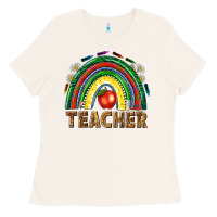Bone rainbow teacher Ladies Tee - NancyCooperArtShop