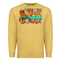 Antique Gold Pumpkin pie Jesus Christ Premium Sweatshirt - CowhideDigitalArt