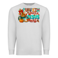 Dove Grey Pumpkin pie Jesus Christ Premium Sweatshirt - CowhideDigitalArt