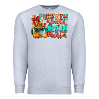 Heather Grey Pumpkin pie Jesus Christ Premium Sweatshirt - CowhideDigitalArt