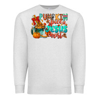 Oatmeal Heather Pumpkin pie Jesus Christ Premium Sweatshirt - CowhideDigitalArt