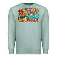 Seafoam Pumpkin pie Jesus Christ Premium Sweatshirt - CowhideDigitalArt