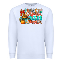White Pumpkin pie Jesus Christ Premium Sweatshirt - CowhideDigitalArt