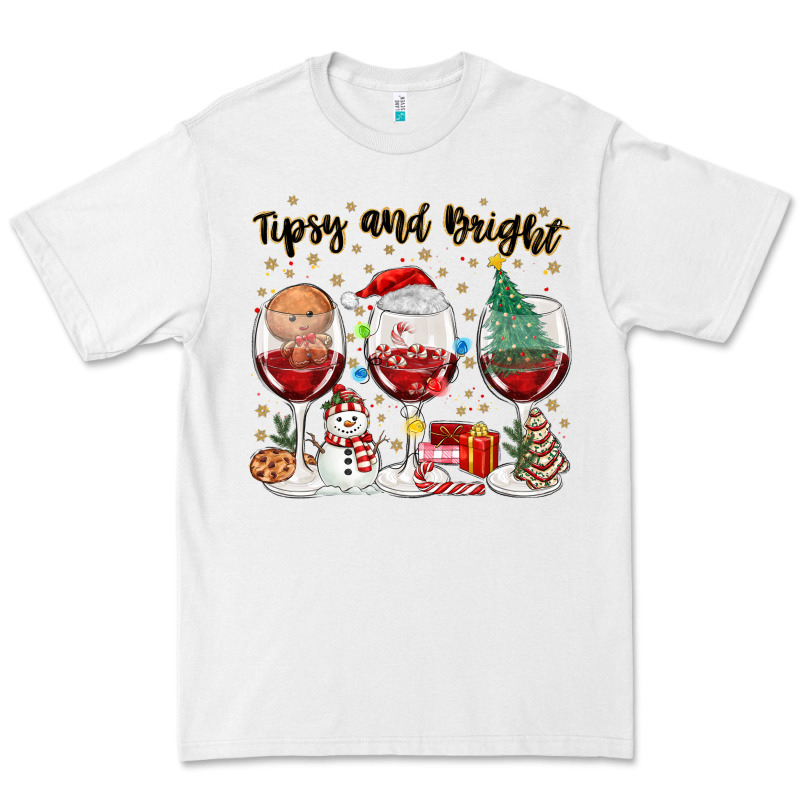 Tipsy And Bright Christmas Premium Tee by MaliasSmallBusiness | Teevron