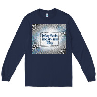 Navy feeling kinda idgaf ish today with leopard and gli Long Sleeve Tee - TumblerDesignByShophia