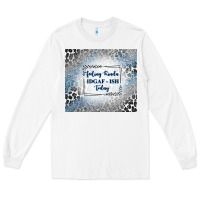 White feeling kinda idgaf ish today with leopard and gli Long Sleeve Tee - TumblerDesignByShophia