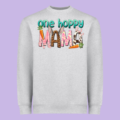 One Hoppy Mama Mother's Day Heavyweight Sweatshirt Designed By Howdyjamesfarm