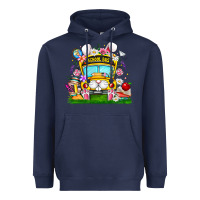 Navy Easter School Bus Heavyweight Hoodie - CowhideDigitalArt