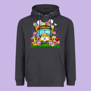Easter School Bus Heavyweight Hoodie Designed By Cowhidedigitalart
