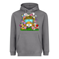 Storm Easter School Bus Heavyweight Hoodie - CowhideDigitalArt