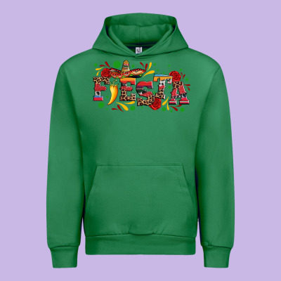 Fieasta With Sombrero Rose And Pepper Urban Hoodie Designed By Artiststas