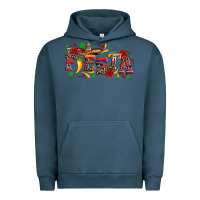 Pigment Midnight Navy fieasta with sombrero rose and pepper Urban Hoodie - Artiststas