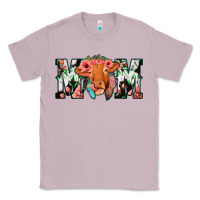 Lilac Cowhide Floral Feather Cow Mom Classic Tee - Bettercallsaul
