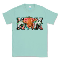 Seafoam Cowhide Floral Feather Cow Mom Classic Tee - Bettercallsaul