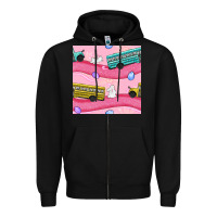 Black Easter School Bus Seamless Pattern Zipper Hoodie - BundleAndBundleShop