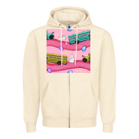 Sandshell Easter School Bus Seamless Pattern Zipper Hoodie - BundleAndBundleShop