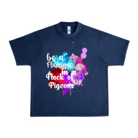 Navy Be a Flamingo in a Flock of Pigeons Urban Heavy Tee - Bettercallsaul