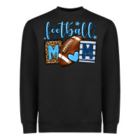 Black Football mom blue team color  mother's day Heavyweight Sweatshirt - HowdyJamesFarm