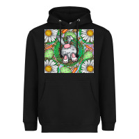 Black Easter Bunny Heavyweight Hoodie - CowhideDigitalArt