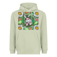 Matcha Easter Bunny Heavyweight Hoodie - CowhideDigitalArt