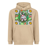 Mushroom Easter Bunny Heavyweight Hoodie - CowhideDigitalArt