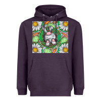Plum Easter Bunny Heavyweight Hoodie - CowhideDigitalArt