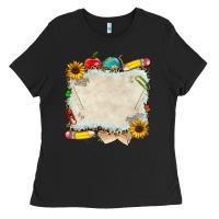 Black school your text here Ladies Tee - NancyCooperArtShop