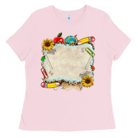 Bubblegum Pink school your text here Ladies Tee - NancyCooperArtShop