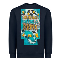 Navy Mama needs a drink slim can cooler mother's day Heavyweight Sweatshirt - HowdyJamesFarm