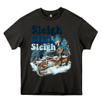 Asphalt sleigh girl sleigh skeleton Heavy Core Tee - NancyCooperArtShop